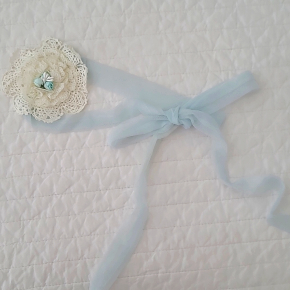Dollcake Blue Sash or Headband